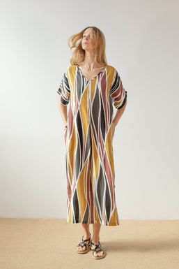 2502284 Vestido Estampado Geométrico