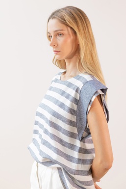 2502290 Blusa Rayas Azules