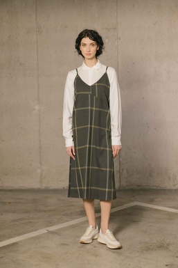 2404238W Vestido Cuadros Gris