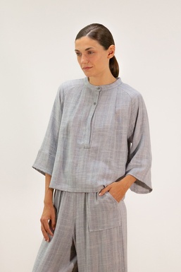 2601202 Blusa Azul Jaspeado