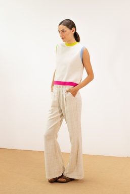 2601170 Pantalón Crudo Cuadros