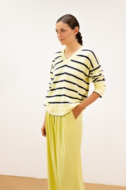 2601385 Jersey Rayas Azul/ Amarillo