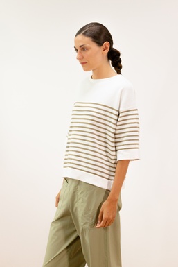 2601386 Jersey Rayas Verde/ Blanco