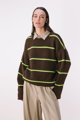 2603389Cap Jersey Marrón Flúor
