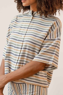 2501119Cap Blusa Rayitas Colores