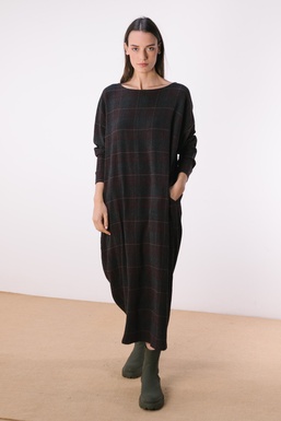 2603126ACap Vestido Cuadros Grises